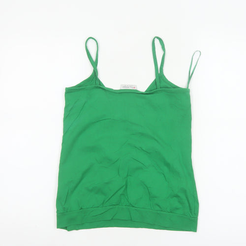 Miss Selfridge Women's Green Cotton Camisole Top Size 10