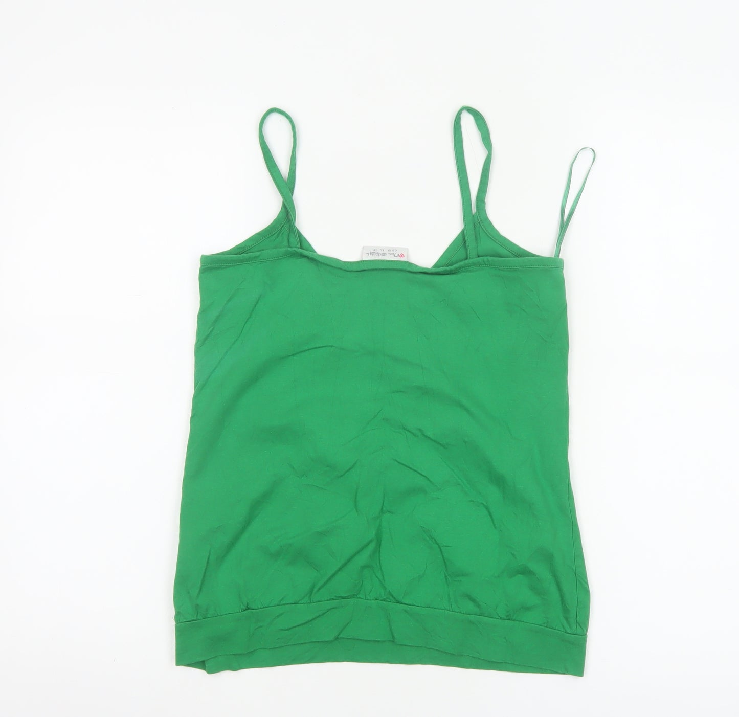 Miss Selfridge Women's Green Cotton Camisole Top Size 10