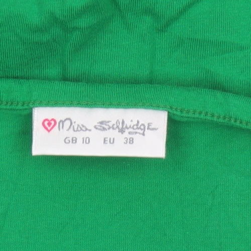 Miss Selfridge Women's Green Cotton Camisole Top Size 10