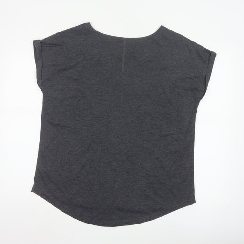 Next Women’s Grey Sequin Star T-Shirt Size 16 Casual Top