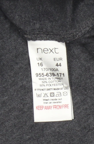 Next Women’s Grey Sequin Star T-Shirt Size 16 Casual Top