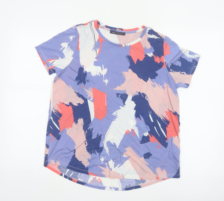 Marks and Spencer Womens Multicoloured Abstract Short Sleeve T-Shirt Size 14