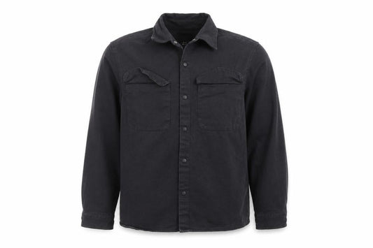River Island Men's Black Cotton Twill Casual Jacket L