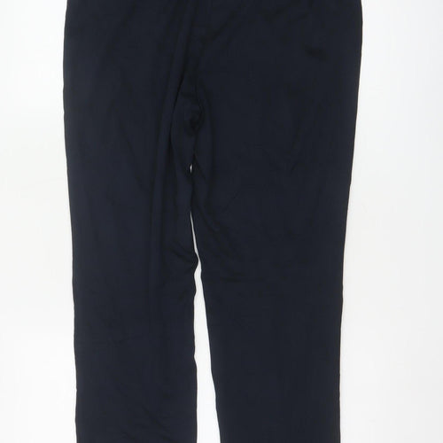 Marks and Spencer Womens Black Straight Leg Stretch Trousers Size 14