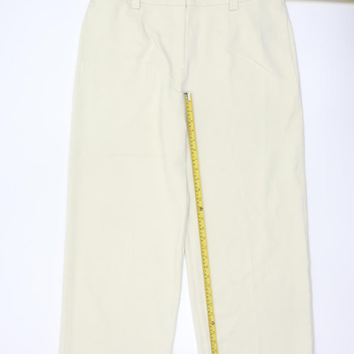 Marks and Spencer Women Beige Regular Fit Stretch Trousers Size 20
