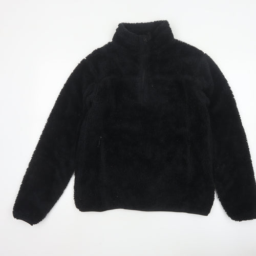 Mountain Warehouse Women Black Small Fleece Pullover Sweatshirt