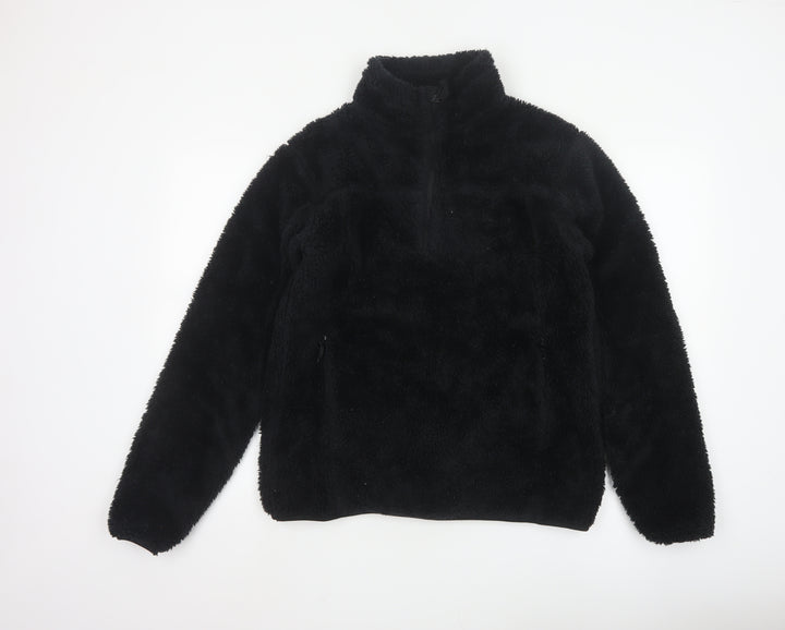 Mountain Warehouse Women Black Small Fleece Pullover Sweatshirt