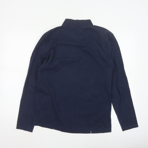 Atlas For Men Navy Long Sleeve Cotton Mock Neck Top Size S
