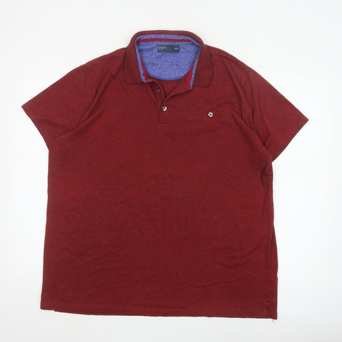 Easy Men’s Red Short Sleeve Polo Shirt XXL Cotton Blend Classic Fit