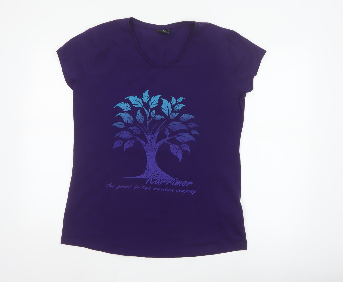 Karrimor Women’s Purple V-Neck Graphic Cotton T-Shirt Size 18