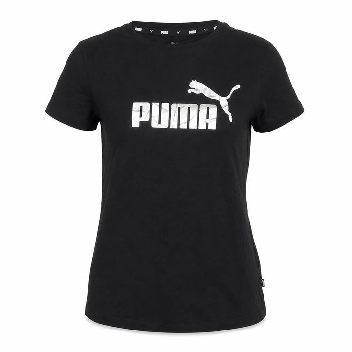 Puma Girls Black Short Sleeve Crew Neck Logo T-Shirt Size 15-16 Years