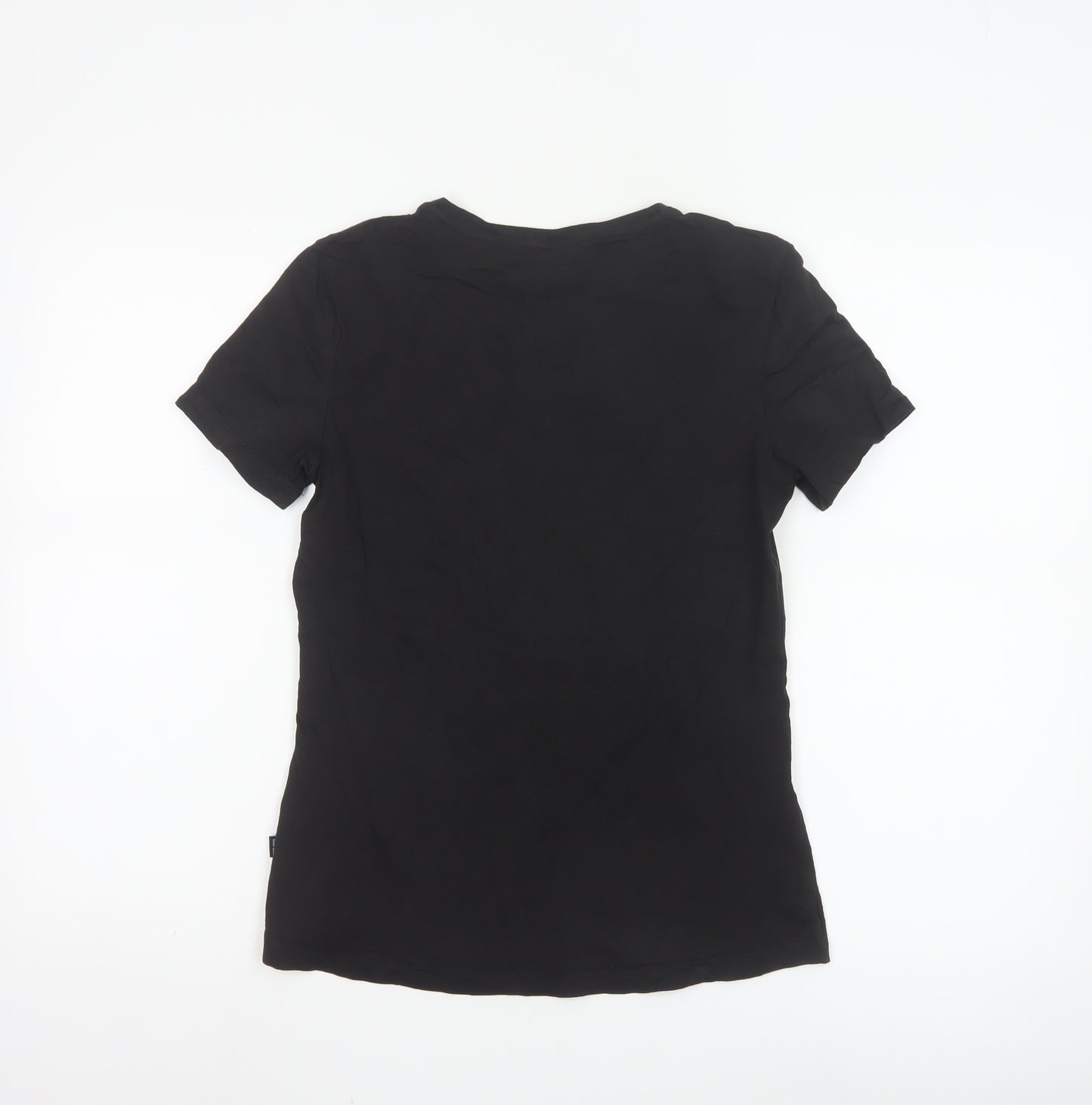 Puma Girls Black Short Sleeve Crew Neck Logo T-Shirt Size 15-16 Years