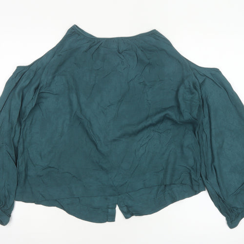 Vero Moda Women Green Off Shoulder Long Sleeve Blouse Size M