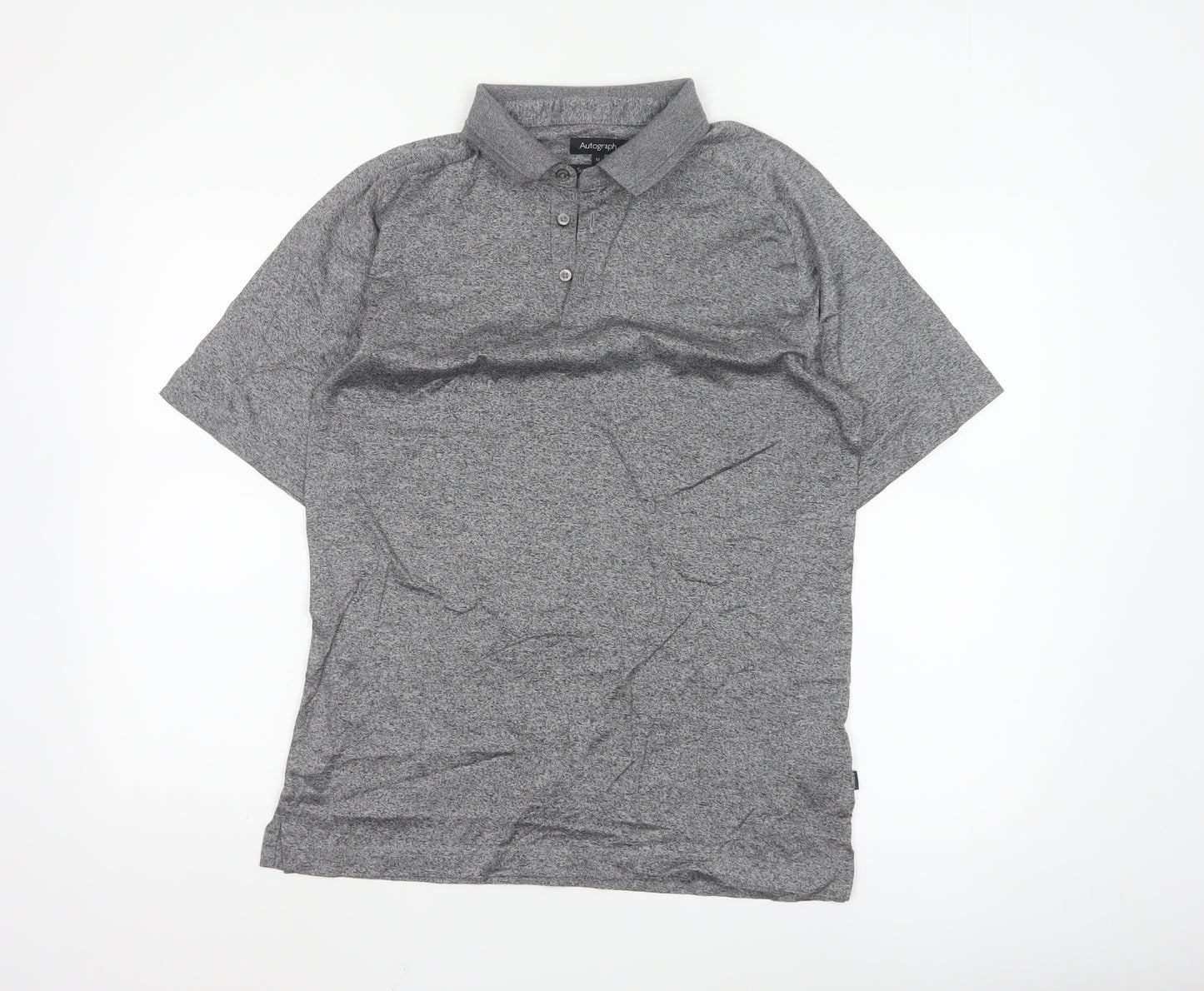 Marks and Spencer Autograph Men’s Grey Supima Cotton Polo Shirt Size M