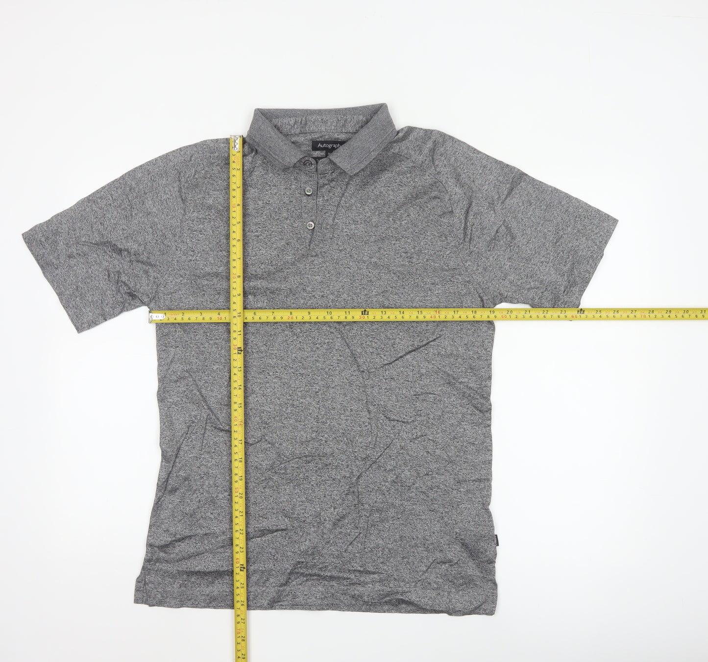 Marks and Spencer Autograph Men’s Grey Supima Cotton Polo Shirt Size M