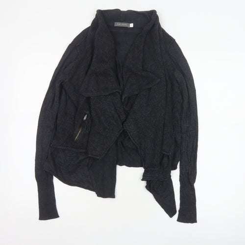 Mint Velvet Women's Black Size 8 Open Front Knit Cardigan