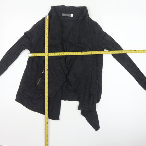 Mint Velvet Women's Black Size 8 Open Front Knit Cardigan