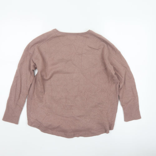 The White Company Women’s Brown Cashmere V-Neck Jumper Size S