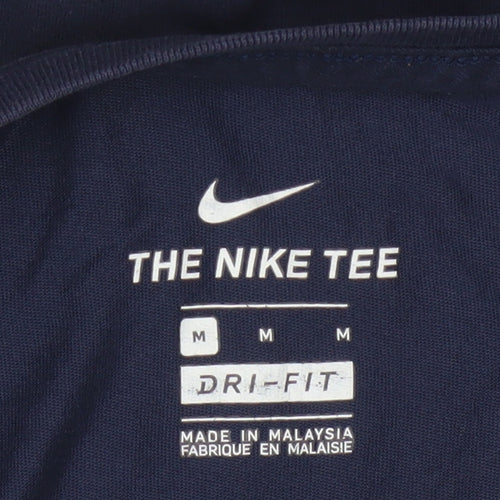 Nike Men's Navy Blue AIR Dri-FIT Graphic T-Shirt Size M