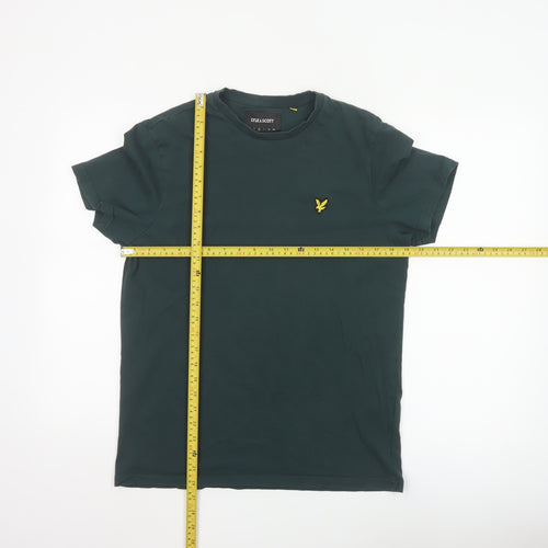 Lyle & Scott Men's Green Cotton Crew Neck Short Sleeve T-Shirt Size M