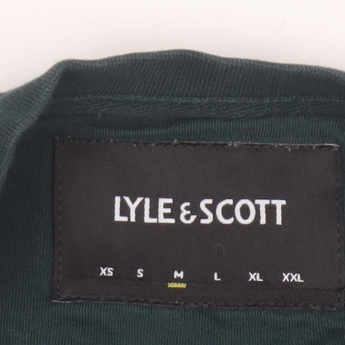 Lyle & Scott Men's Green Cotton Crew Neck Short Sleeve T-Shirt Size M
