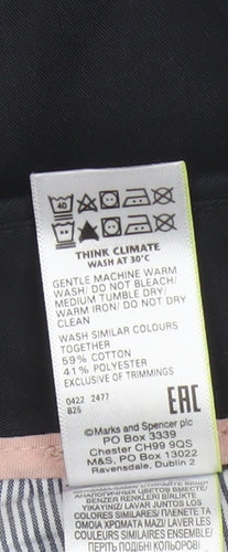 Marks and Spencer Women's Black Chino Trousers Size 10 Short