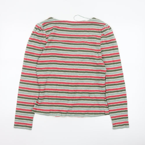 Fat Face Women’s Multicoloured Striped Button-Up Top Size 14 Cotton Blend