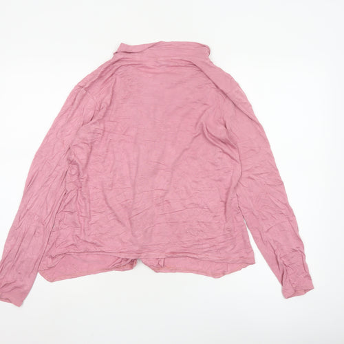 Boohoo Women’s Pink Long Sleeve Button-Up Shirt UK 6