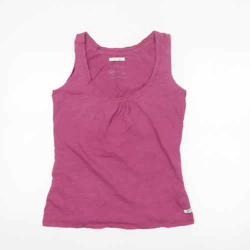 White Stuff Women’s Pink Cotton Scoop Neck Tank Top Size 12