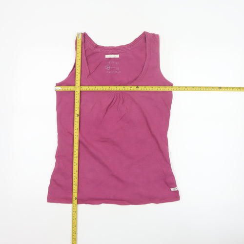 White Stuff Women’s Pink Cotton Scoop Neck Tank Top Size 12