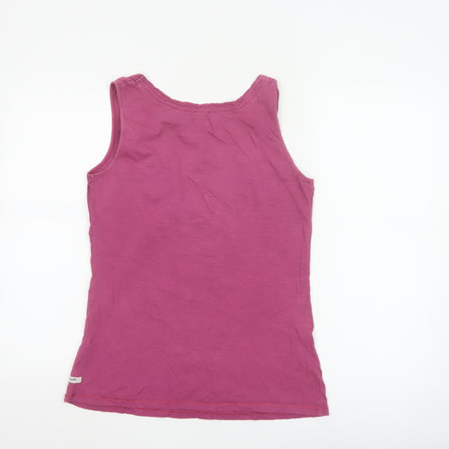 White Stuff Women’s Pink Cotton Scoop Neck Tank Top Size 12