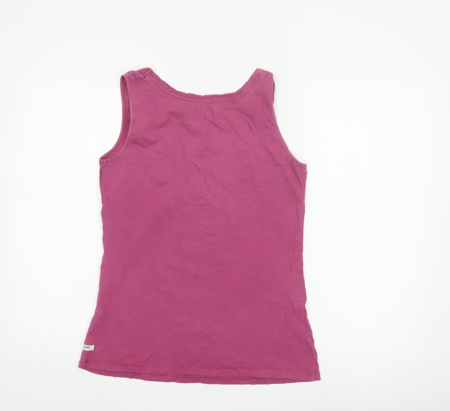 White Stuff Women’s Pink Cotton Scoop Neck Tank Top Size 12