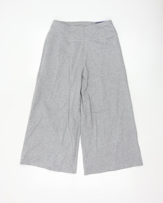 Marks and Spencer Women’s Grey Wide-Leg Jersey Trousers Size 8