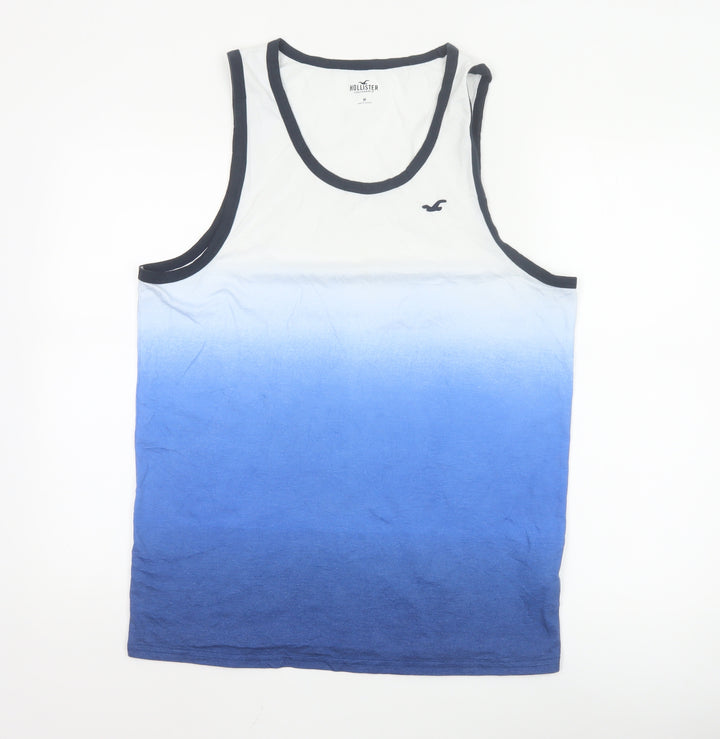 Hollister Men's Blue Ombre Sleeveless Vest Top Size M