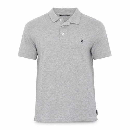 French Connection Women Grey Polo Shirt S Short Sleeve Cotton