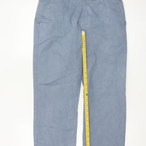 Marks and Spencer Men's Blue Regular Fit Chino Trousers 32x29