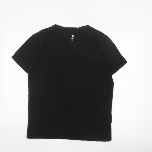 Huel Men's Black Short Sleeve Cotton Crew Neck T-Shirt M