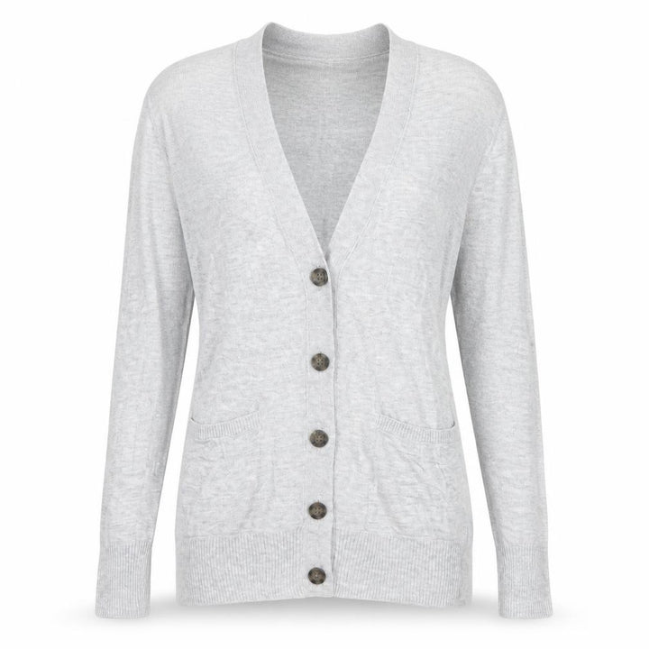 Hollister Women Grey Knit Long Sleeve Button Cardigan Small