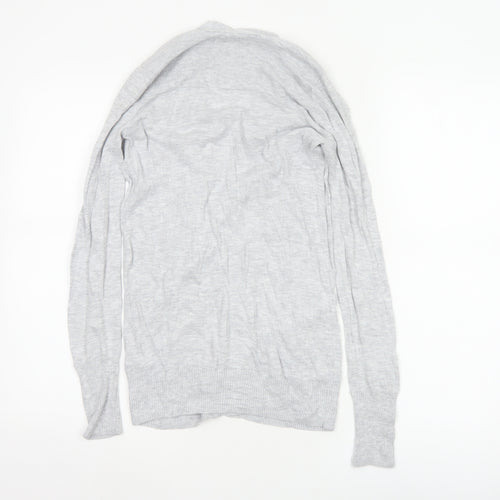 Hollister Women Grey Knit Long Sleeve Button Cardigan Small