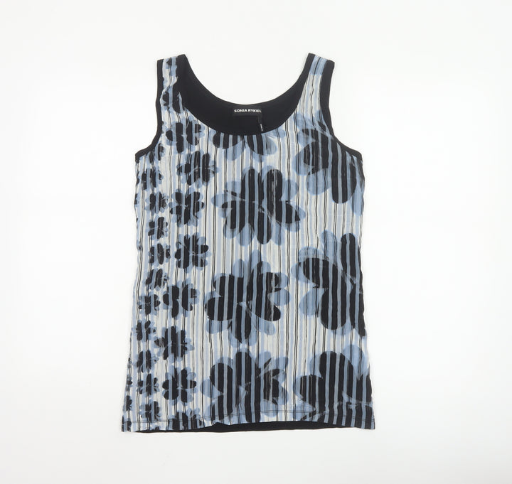 Sonia Rykiel Women’s Blue Floral Camisole Tank Top L