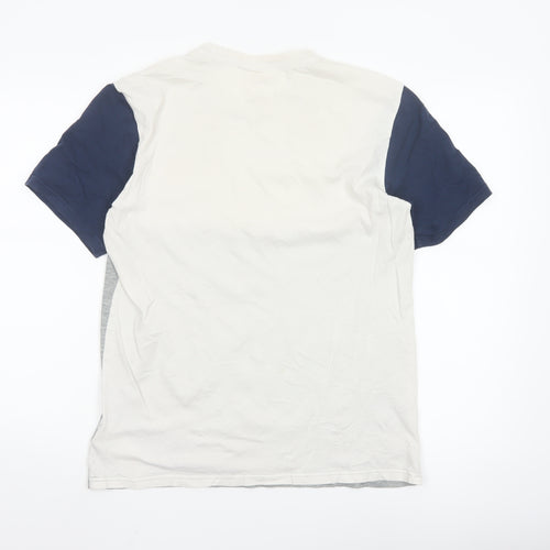 Converse Men's Grey Colourblock Crew Neck Short Sleeve T-Shirt M