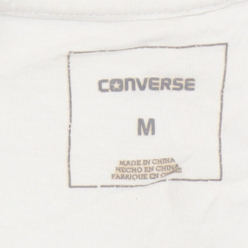 Converse Men's Grey Colourblock Crew Neck Short Sleeve T-Shirt M