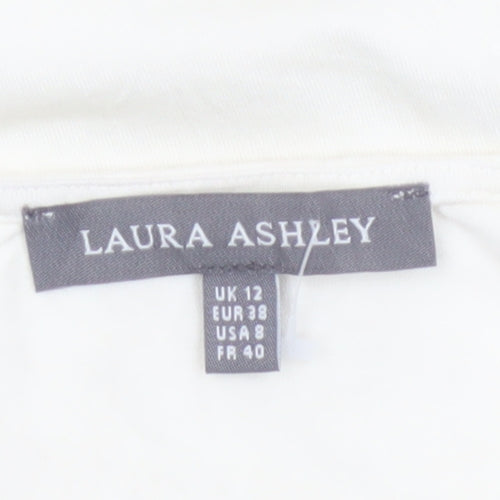 Laura Ashley Women’s Ivory Lace Sleeveless Blouse UK 12
