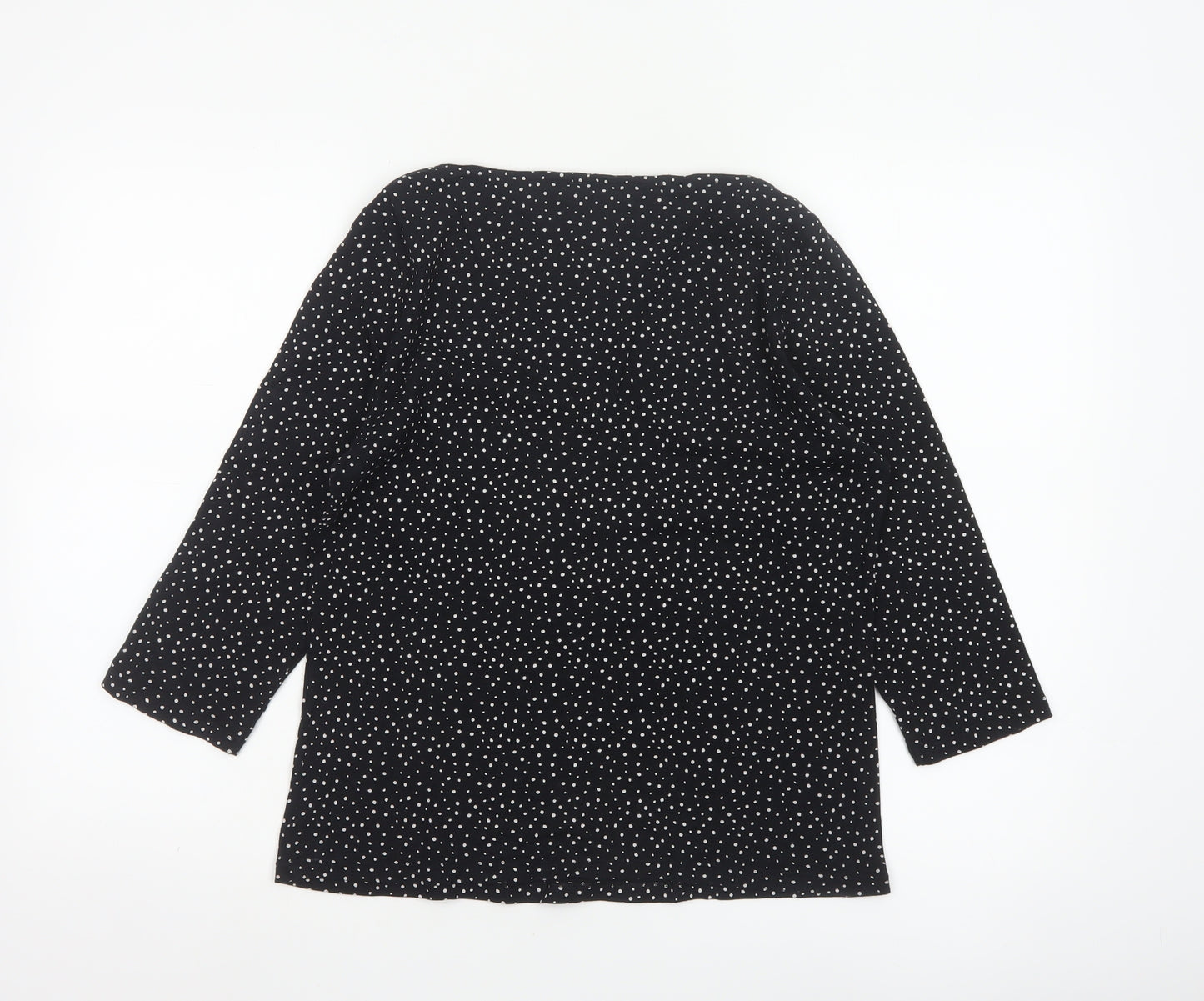 Marks and Spencer Women’s Black Polka Dot Cotton Tunic Blouse Size 14