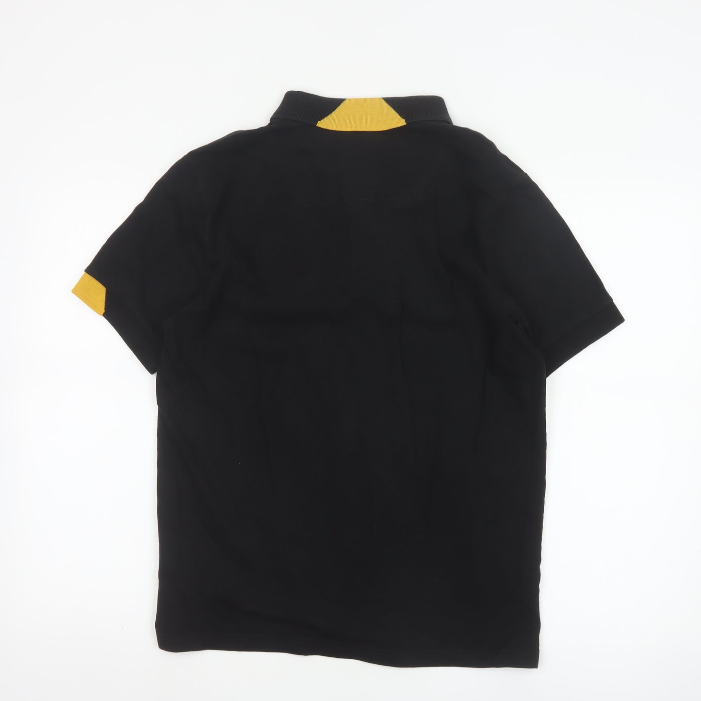 Replay Men's Black Regular Fit Cotton Polo Shirt M