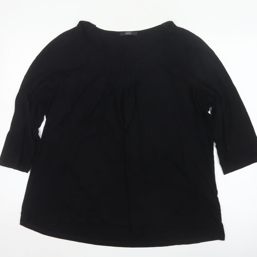 Marks and Spencer Women’s Black 3/4 Sleeve Tunic Blouse UK 22