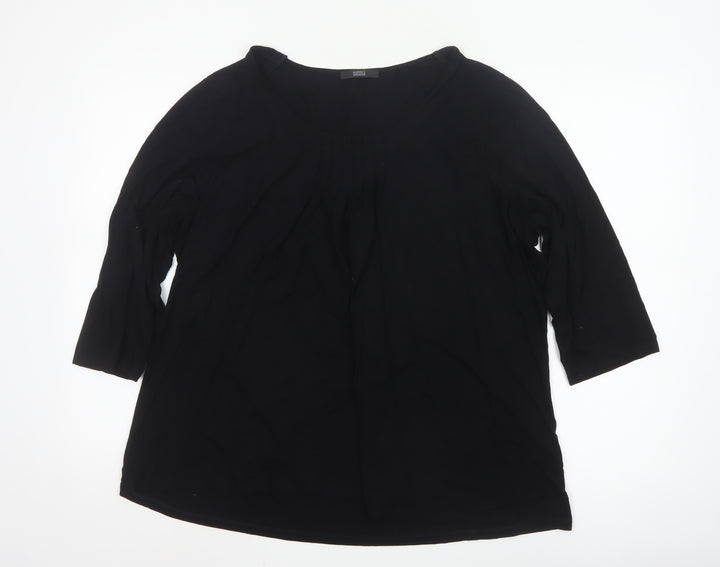 Marks and Spencer Women’s Black 3/4 Sleeve Tunic Blouse UK 22