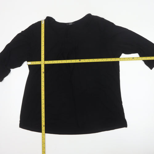 Marks and Spencer Women’s Black 3/4 Sleeve Tunic Blouse UK 22