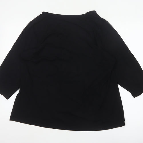 Marks and Spencer Women’s Black 3/4 Sleeve Tunic Blouse UK 22