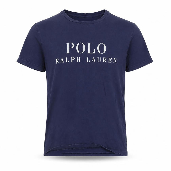 Ralph Lauren Boys Blue Logo Cotton T-Shirt Size S Short Sleeve